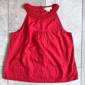 Michael Kors red beaded top